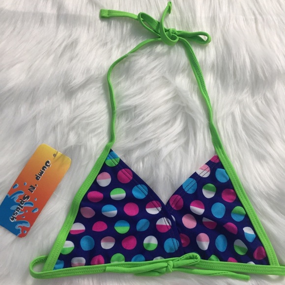 Kids Swimwear Circles Top with Hearts Underwear - Picture 2 of 4